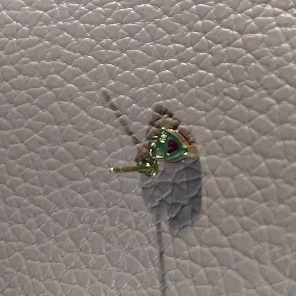 10K ruby earrings - Picture 4 of 6